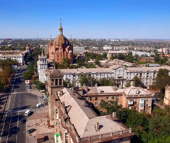 Image -- Mariupol: view of the city center.