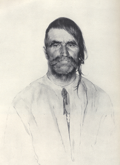 Image - Porfyrii Martynovych: Portrait of a Peasant (1880).