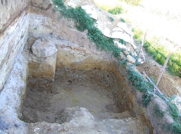 Image -- Excavations at the Medzhybizh archeological site.