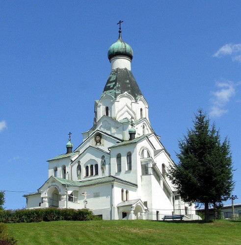 Image -- An Orthodox church in Medzilaborce, Slovakia.