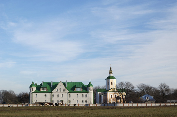 Image - A panorama of the Motronynskyi Trinity Monastery near Chyhyryn, Cherkasy oblast.