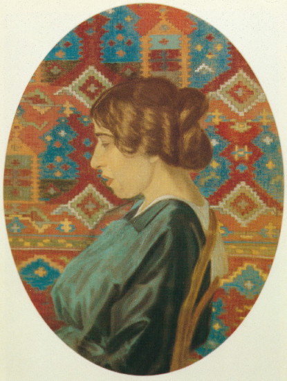 Image -- Yukhym Mykhailiv: Portrait of Artists Wife (1915).