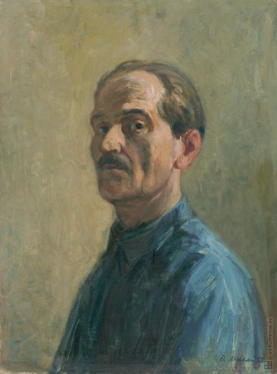 Image -- Dezyderii Myly: Self-portrait (1955).