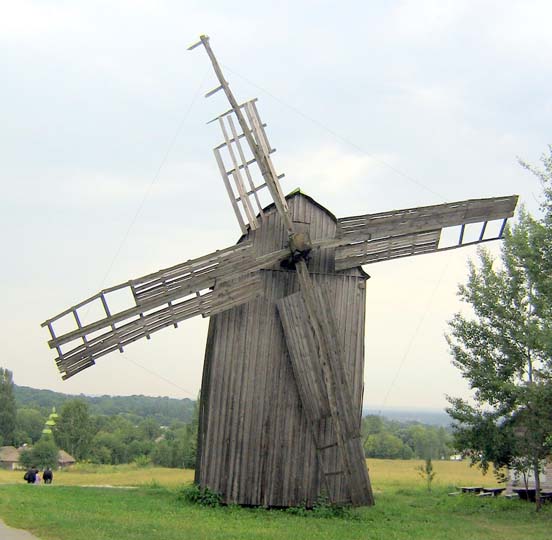 The National Museum of Folk Architecture and Folkways of Ukraine (Kyiv): a windmill. Image - The National Museum of Folk Architecture and Folkways of Ukraine (Kyiv): a windmill.