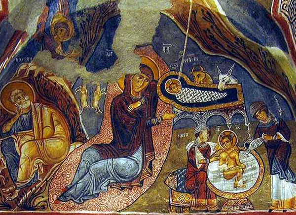 Image -- A Nativity icon (17th century).