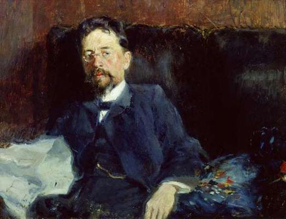 Image -- Petro Nilus: Portrait of Anton Chekhov.