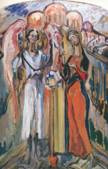 Image -- Oleksa Novakivsky: Annunciation (1931).