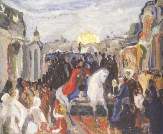 Image -- Oleksa Novakivsky: Bohdan Khmelnytsky Enters Kyiv (1914-1920).