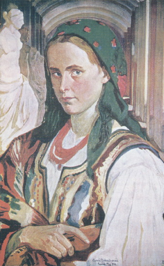 Image -- Oleksa Novakivsky: My Muse (1910).