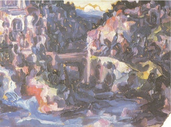 Image -- Oleksa Novakivsky: A Fairy Tale of Hutsul Region (1927).
