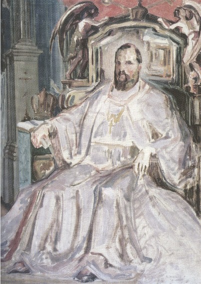 Image - Oleksa Novakivsky: Portrait of Metopolitan Andrei Sheptytsky (1924).