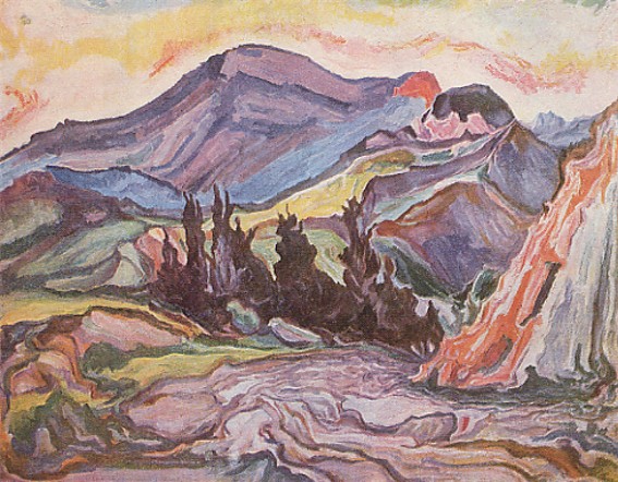Image -- Oleksa Novakivsky: Mount Grehit (1934).