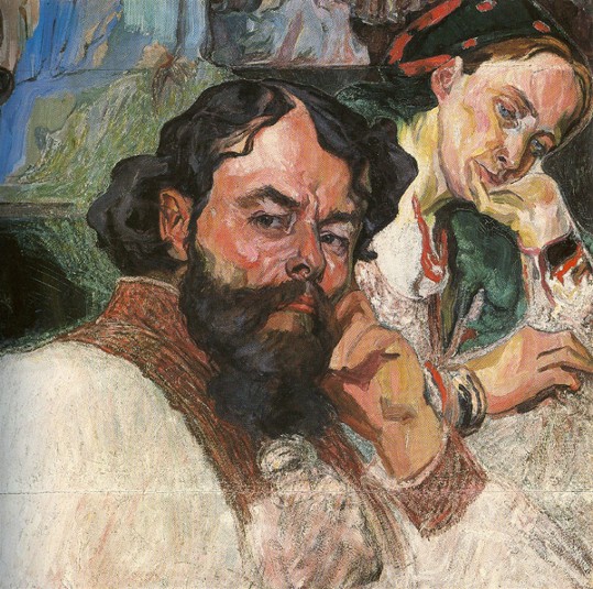 Image -- Oleksa Novakivsky: Self-portrait with wife (1918).