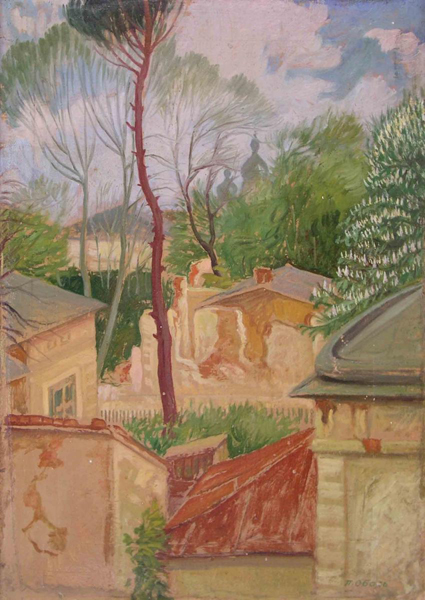 Image - Petro Obal: Lviv Cityscape (1928).