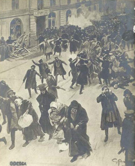 Image -- A pogrom in Odesa (1905).