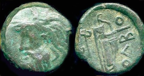Image -- An ancient Greek coin found at Olbia.