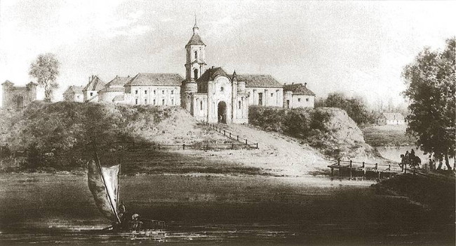 Image - A view of the Olyka castle on 19th-century engraving by Napoleon Orda.