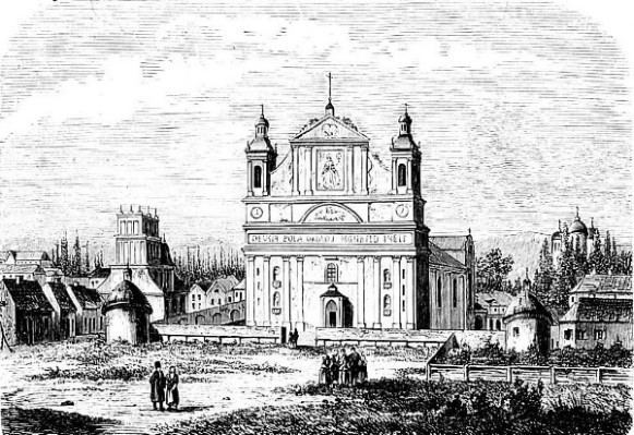 Image - A view of Olyka on 19th-century engraving.