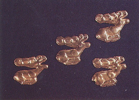 Image - Ornament: stylized deer on Scythian gold plaques (6 century BC; Museum of Historical Treasures of Ukraine, Kyiv).