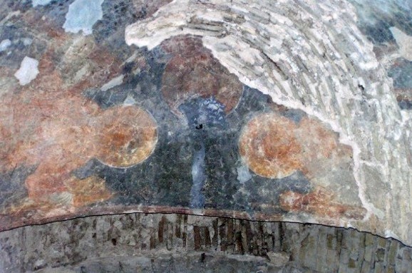 Image -- Frescos in Saint Michael's Church (aka Yurii's Temple) in Oster (built in 1098).