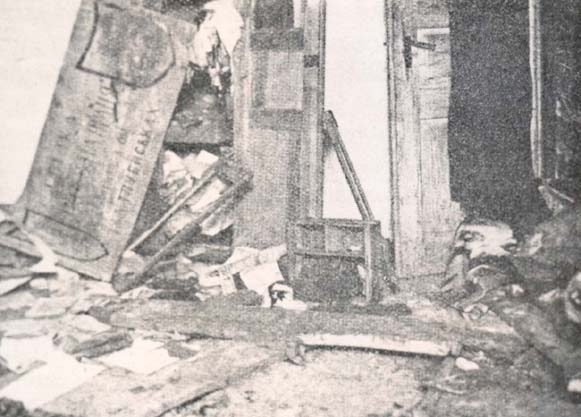 Image - A Ukrainian co-operative in Kadlubyska (today: Luchkivtsi), Brody county, demolished during the Pacification.