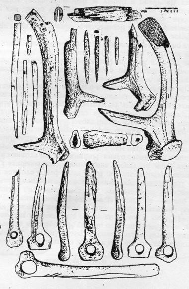 Image - Paleolithic primitive musical instruments, excavated in Molodove, Chernivtsi oblast.
