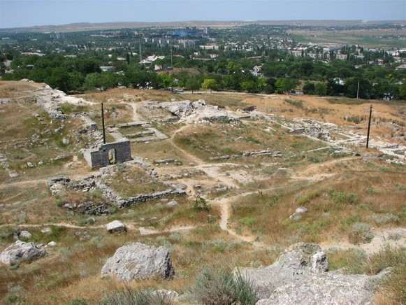 Image -- Panticapaeum ruins (aerial view).