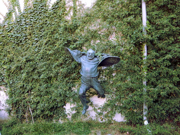 Image -- Serhii Paradzhanov's monument in Tbilisi, Georgia.