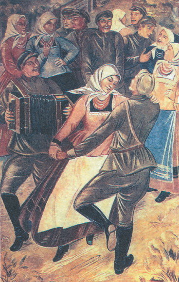 Image -- Oksana Pavlenko: At Military Excersises (1927-28).