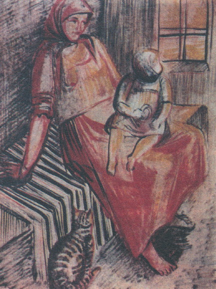 Image - Oksana Pavlenko: Peasant Woman with Child (1926-27).