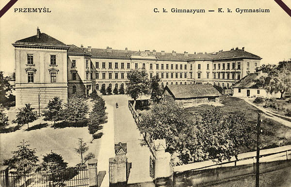 Image -- Peremyshl (Przemysl) State Gymnasium (early 20th-century postcard).