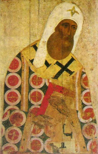 Image -- Metropolitan Petro (Ratensky) of Kyiv (15th century Muscovite icon).