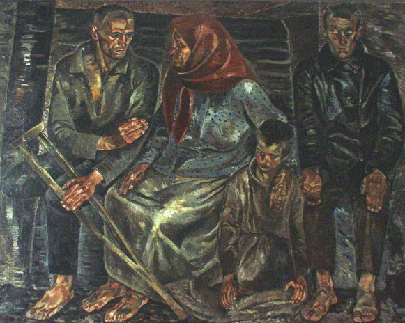 Image -- Anatol Petrytsky: Invalids (1924).