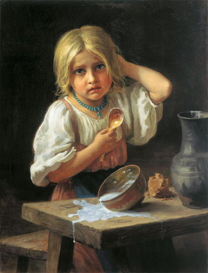Image -- Khariton Platonov: Peasant Girl (1876).