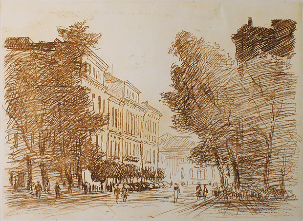 Image - Ilarion Pleshchynsky: Kyiv Cityscape (1955).