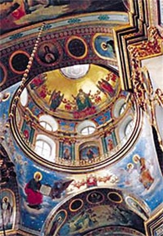 Image -- Fresco on the dome of the Dormition Cathedral (Pochaiv Monastery) by P. Perniatynsky.
