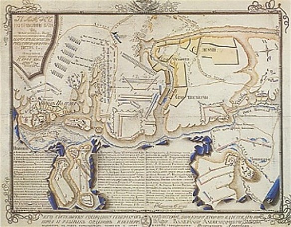 Image - 18-th century Russian map of the Battle of Poltava