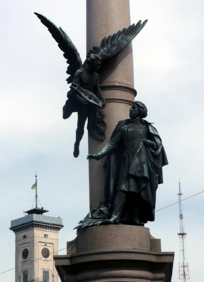 Image - Adam Mickiewicz monument Lviv (designed by Antin Popel and Mykhailo Parashchuk).