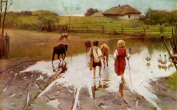 Image - Mykola Pymonenko: A Ford (1901).