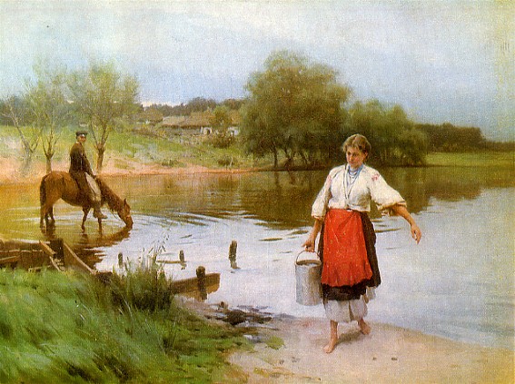 Image - Mykola Pymonenko: At the River.