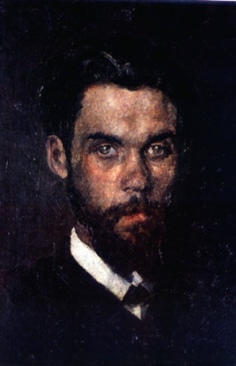 Image -- Mykola Pymonenko: Self-portrait.