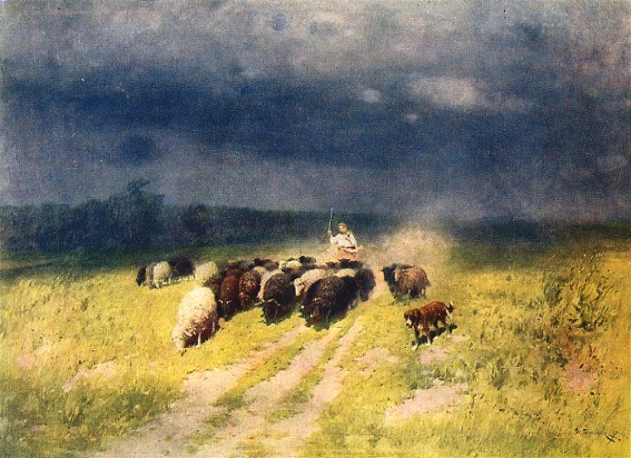 Image - Mykola Pymonenko: Before the Storm (1906).