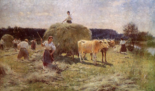 Image - Mykola Pymonenko: Hay Gathering in Ukraine (1907).
