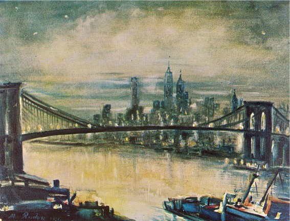 Image - Myroslav Radysh: Brooklyn Bridge (1951).