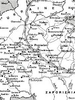 Image from entry Regiments Map s in the Internet Encyclopedia of Ukraine