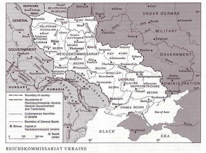 Image - Map: Reichskommissariat Ukraine.
