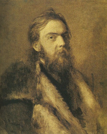 Image -- Ilia Repin's portrait of Mykola I. Murashko (1878).