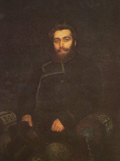 Image -- Ilia Repin: Portrait of Arkhyp Kuindzhi (1877).