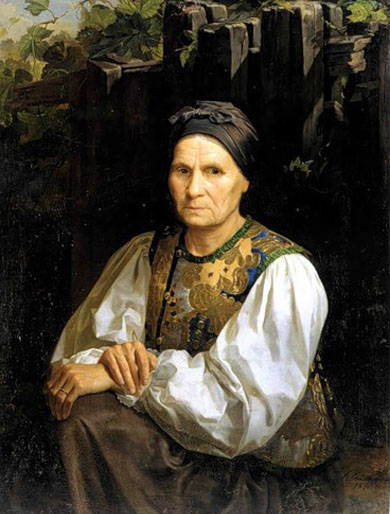 Image -- Opanas Rokachevsky: Portrait of an Old Peasant Woman.