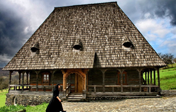 Image - A Romanian type wooden church in the Maramures region.